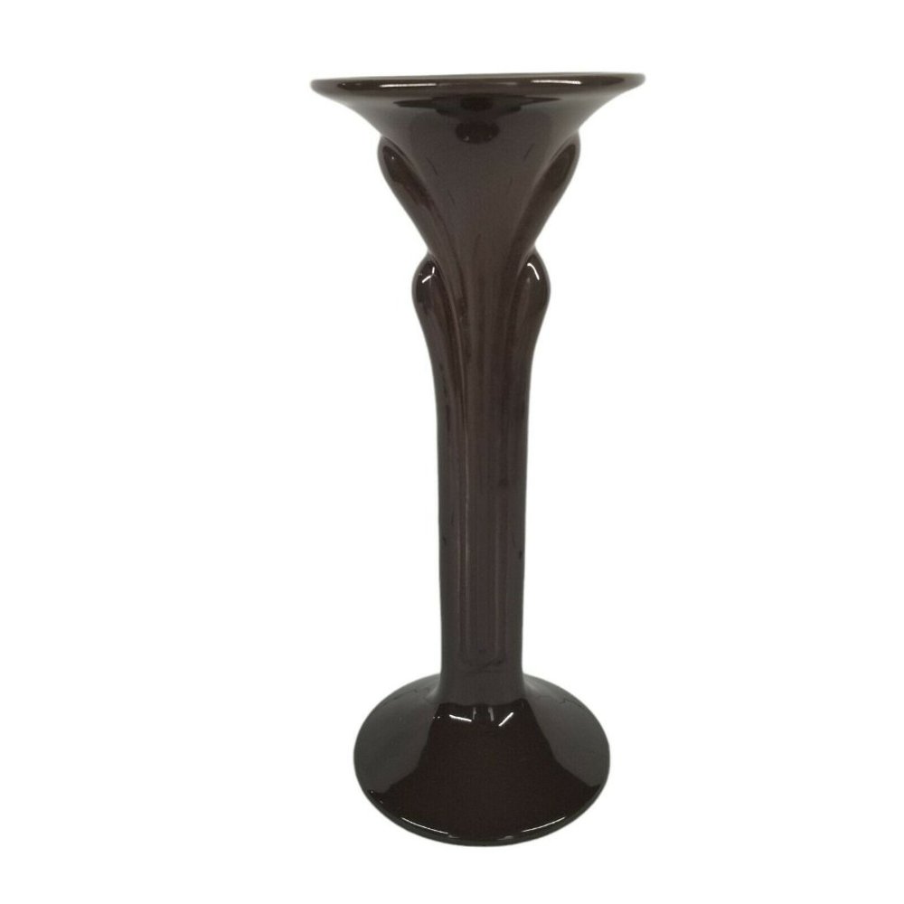 Royal Haeger Vintage Gray 10 1/2” Single Candle Holder Art Deco Style Ceramic